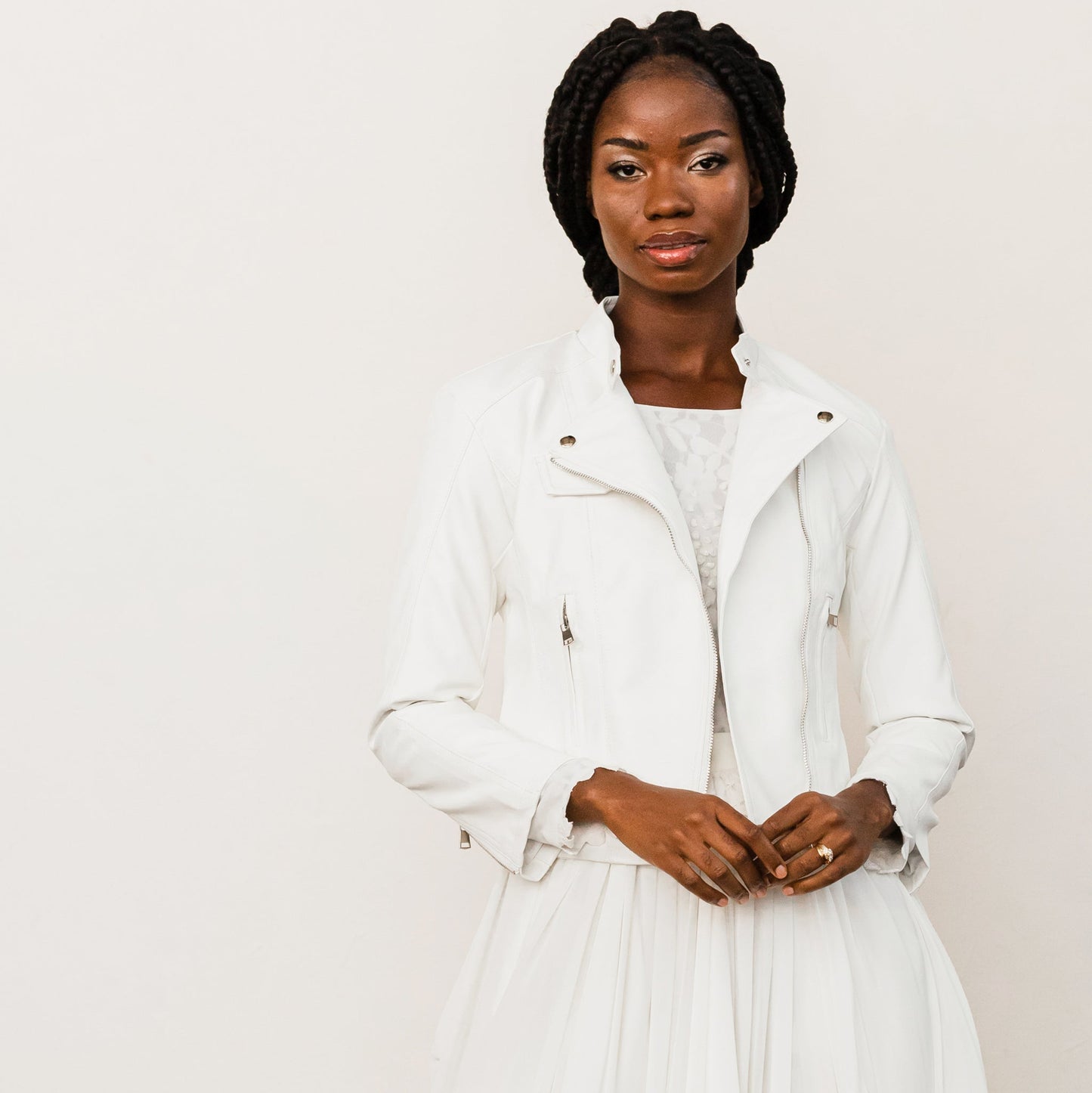 Floral Leather Bridal Jacket