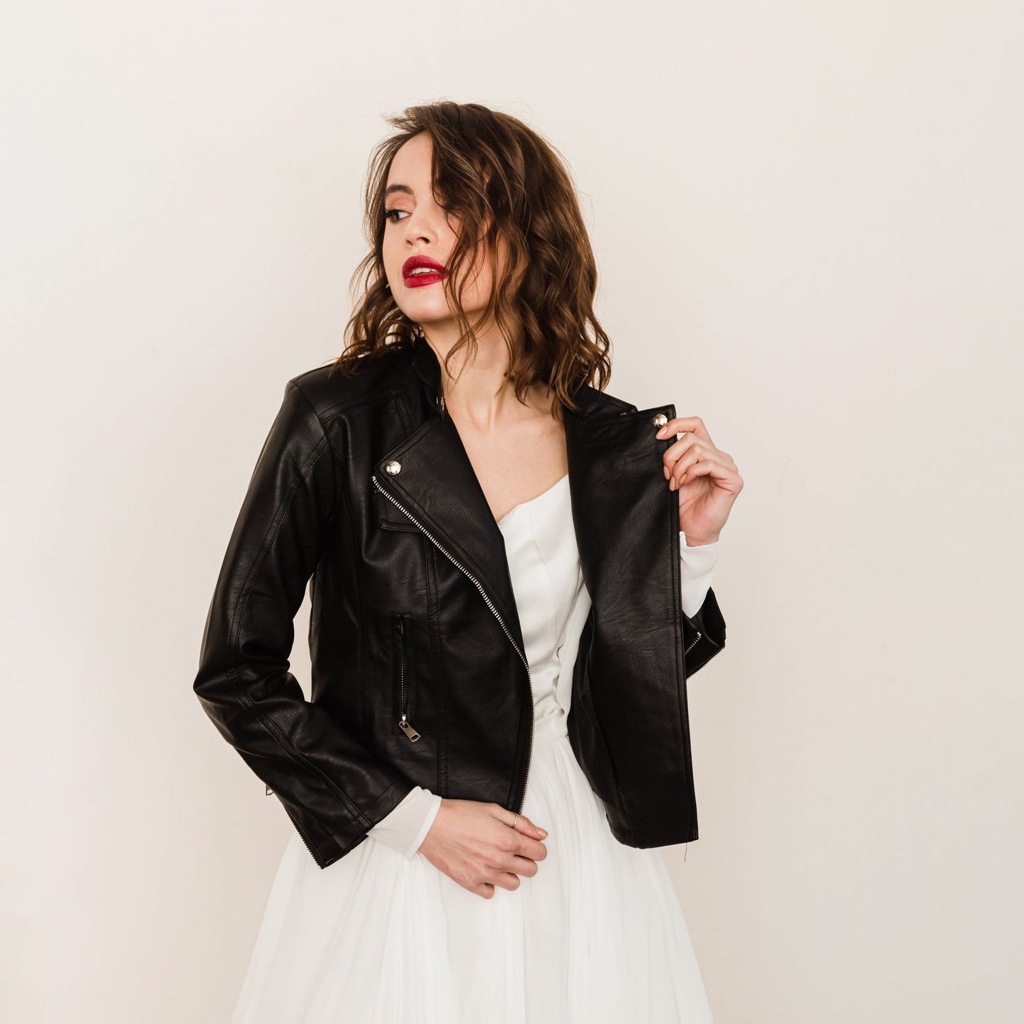 Bleeding Hearts Leather Bridal Jacket