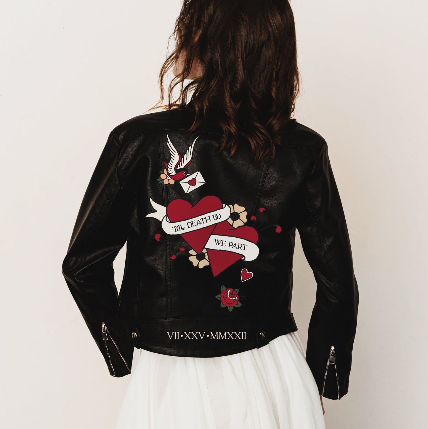 Bleeding Hearts Leather Bridal Jacket